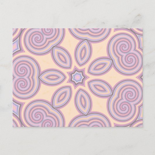 Dromerige wervelingen - pastel psychedelisch patro briefkaart (Voorkant)