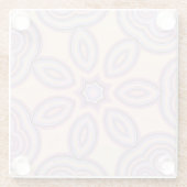 Dromerige wervelingen - pastel psychedelisch patro glazen onderzetter (Achterkant)