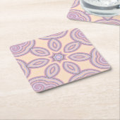 Dromerige wervelingen - pastel psychedelisch patro kartonnen onderzetters (Schuin)