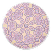 Dromerige wervelingen - pastel psychedelisch patro keramische knop (Voorkant)