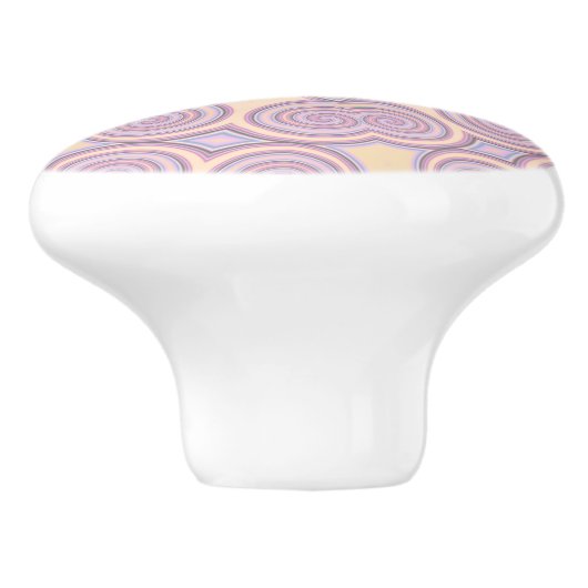 Dromerige wervelingen - pastel psychedelisch patro keramische knop (Zijkant)