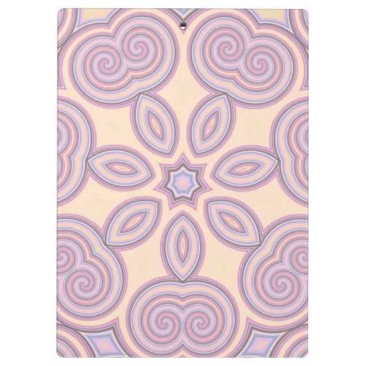 Dromerige wervelingen - pastel psychedelisch patro klembord (Achterkant)