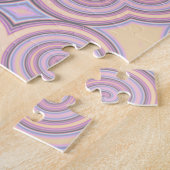 Dromerige wervelingen - pastel psychedelisch patro legpuzzel (Zijkant)