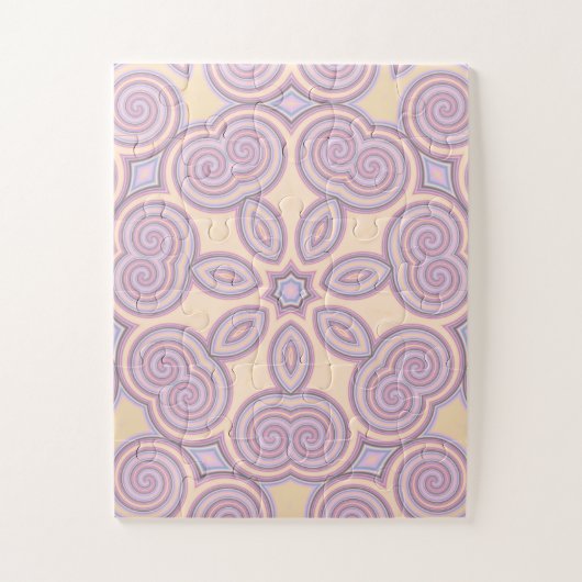 Dromerige wervelingen - pastel psychedelisch patro legpuzzel (Verticaal)