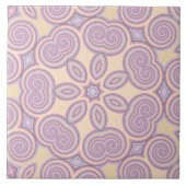 Dromerige wervelingen - pastel psychedelisch patro tegeltje (Voorkant)