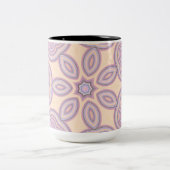 Dromerige wervelingen - pastel psychedelisch patro tweekleurige koffiemok (Center)