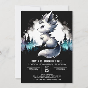 Dromerige Whimsy Wolf Verjaardag Kaart