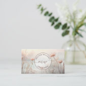 Dromerige Wilde Bloemen Logo Visitekaartje (Staand voorkant)