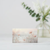 Dromerige wilde bloemen pastel visitekaartje (Staand voorkant)