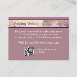 Dromerige Wildflower Elegante bruiloft Informatiekaartje