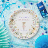 Dromerige Wildflower Fairy Garden Verjaardagsfeest Papieren Bordje (Feest)