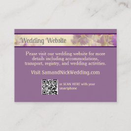 Dromerige Wildflower Romantische Elegante Huwelijk Informatiekaartje