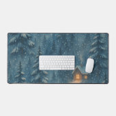 Dromerige Winter Forest Cozy Deken Bureaumat (Keyboard & Muis)
