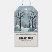 Dromerige Winter Forest Snowflakes Baby shower Cadeaulabel (Voorkant)