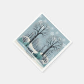 Dromerige Winter Forest Snowflakes Baby shower Servet (Hoek)