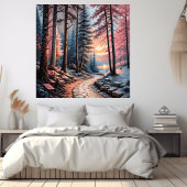 Dromerige Winter Landschap Wall Art Poster