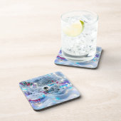 Dromerige Winter Wonderland Lights Bier Onderzetter (Rechterzijde)
