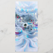 Dromerige Winter Wonderland Lights Bladwijzer Menu (Achterkant)