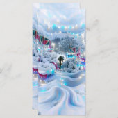 Dromerige Winter Wonderland Lights Bladwijzer Menu (Voorkant / Achterkant)