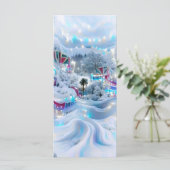 Dromerige Winter Wonderland Lights Bladwijzer Menu (Staand voorkant)