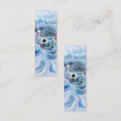 Dromerige Winter Wonderland Lights Bladwijzer Mini Visitekaartje (Voorkant / Achterkant)