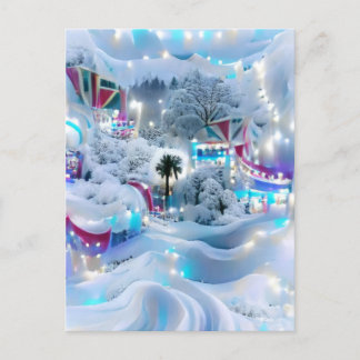 Dromerige Winter Wonderland Lights Briefkaart
