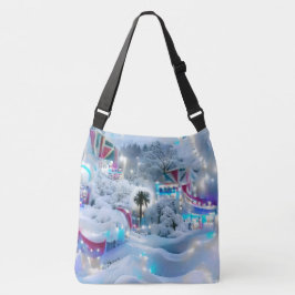 Dromerige Winter Wonderland Lights Crossbody Tas