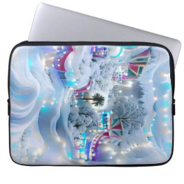 Dromerige Winter Wonderland Lights Laptop Sleeve