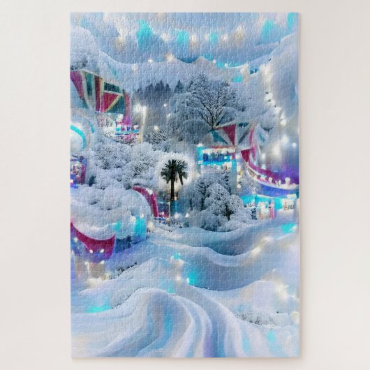 Dromerige Winter Wonderland Lights Legpuzzel (Verticaal)