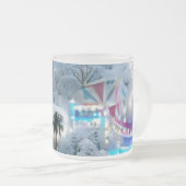 Dromerige Winter Wonderland Lights Matglas Koffiemok (Voorkant rechts)