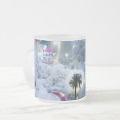 Dromerige Winter Wonderland Lights Matglas Koffiemok (Voorkant links)