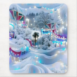 Dromerige Winter Wonderland Lights Muismat