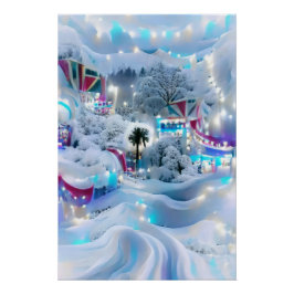 Dromerige Winter Wonderland Lights Perfect Poster