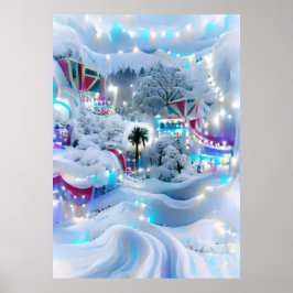 Dromerige Winter Wonderland Lights Poster