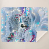 Dromerige Winter Wonderland Lights Sherpa Deken (Voorkant (horizontaal))