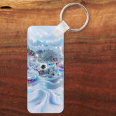 Dromerige Winter Wonderland Lights Sleutelhanger (Achterkant)