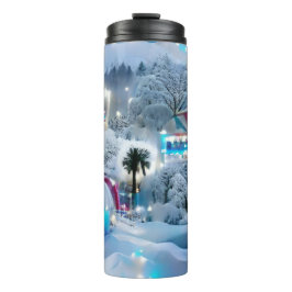 Dromerige Winter Wonderland Lights Thermosbeker