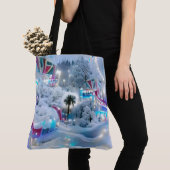 Dromerige Winter Wonderland Lights Tote Bag (Dichtbij)