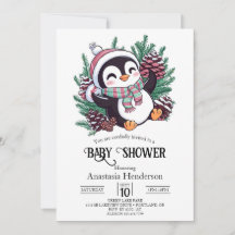 Dromerige winterpinguïn Baby shower