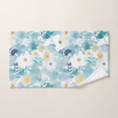 Dromerige Witte Bloemen & Aqua Bad Handdoek (Handdoek)