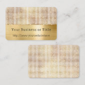 Dromerige witte glitzy gouden sprankeling visitekaartje (Voorkant / Achterkant)