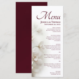 Dromerige Witte Orchideeën Elegante Burgundy Bruil Menu