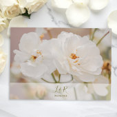Dromerige Witte Roos Foto  Elegant Huwelijk Kaart