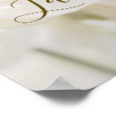 Dromerige witte roos hart foto nieuwjaarsbruiloft poster (Hoek)