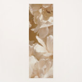 Dromerige witte tulpen in beige licht yogamat (Voorkant)