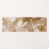 Dromerige witte tulpen in beige licht yogamat (Voorkant (horizontaal))