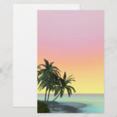 dromerige woestijneiland Stationery Briefpapier (Voorkant / Achterkant)