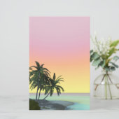 dromerige woestijneiland Stationery Briefpapier (Staand voorkant)