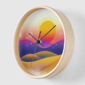 Dromerige woestijnzonsondergang met gradiëntheuvel (Hoek)