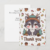 Dromerige  wolf bedankkaart (Voorkant / Achterkant)